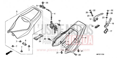 SITZ/WINDLAUF, HINTEN CB1300SAA de 2010